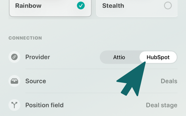 Funnel-up CRM selector